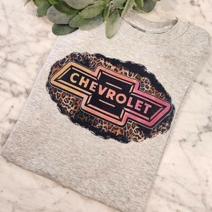 Chevrolet shirt cheetah print cute popular trending Chevy girl